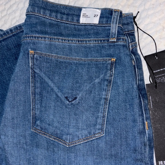 Hudson Jeans Denim - Hudson Crop Riley Relaxed Straight Ankle Cropped Denim Blue Jeans